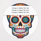 Zuckerschädel Etiketten (Design 2)