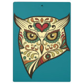 Zuckerschädel-Eule - Tätowierungs-Entwurf Klemmbrett (Rückseite)