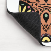 Zuckerschädel-Eulen-Farbe Mousepad (Ecke)