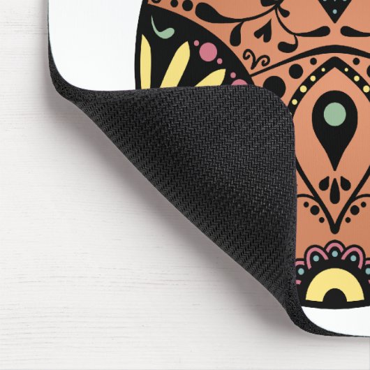 Zuckerschädel-Eulen-Farbe Mousepad (Ecke)