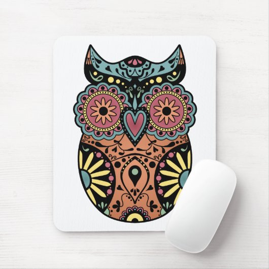 Zuckerschädel-Eulen-Farbe Mousepad (Mit Mouse)