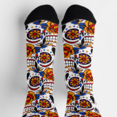 Zuckerschädel Feiertage Muster Socken (Oben)