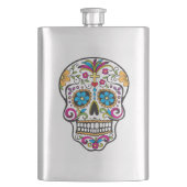 Zuckerschädel Flachmann (Vorderseite)