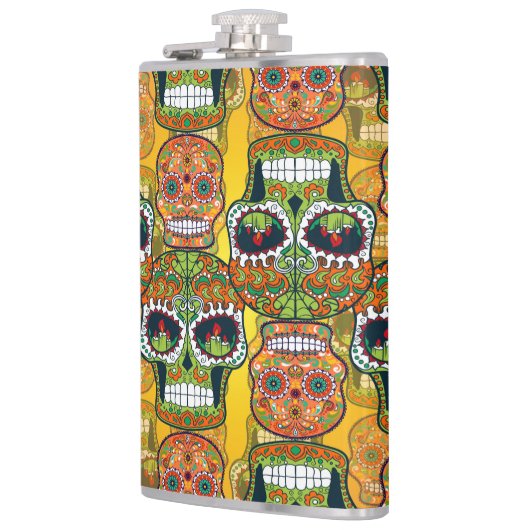 Zuckerschädel Flachmann (Links)