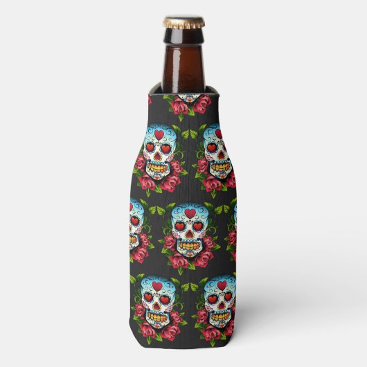 Zuckerschädel Flaschenkühler (Flaschenvorderseite)