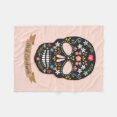 Zuckerschädel-Fleece-Decke Fleecedecke (Vorderseite (Horizontal))