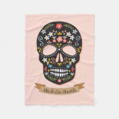 Zuckerschädel-Fleece-Decke Fleecedecke (Vorderseite)