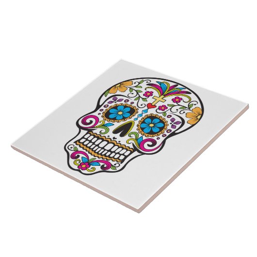 Zuckerschädel Fliese (Seite)