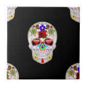 Zuckerschädel Fliese (Vorderseite)