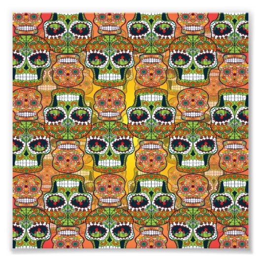 Zuckerschädel Fotodruck (Vorne)