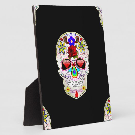 Zuckerschädel Fotoplatte (Seite)