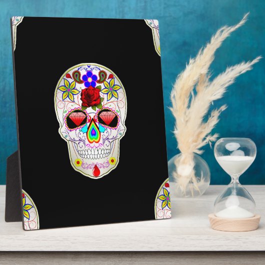 Zuckerschädel Fotoplatte (Seite)