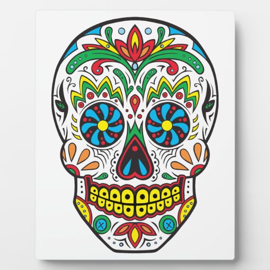 Zuckerschädel Fotoplatte (Vorderseite)