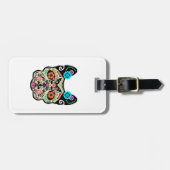 Zuckerschädel Frenchie Gepäckanhänger (Vorderseite horizontal)