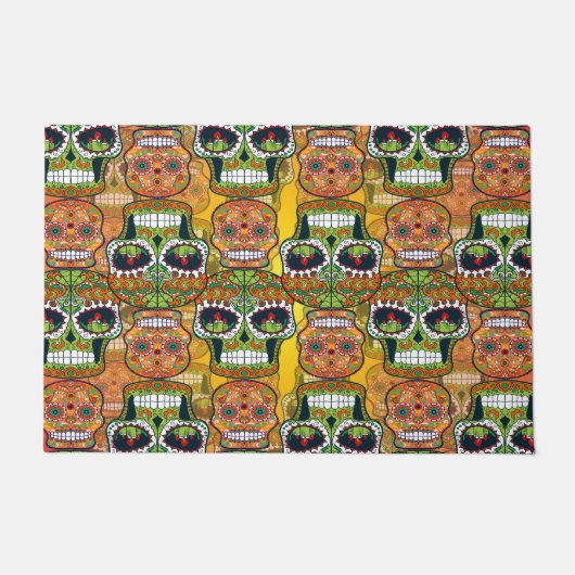 Zuckerschädel Fußmatte (Vorderseite)