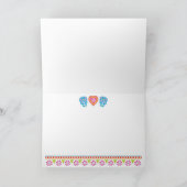 Zuckerschädel gefaltetes Gracias danken Ihnen zu Einladung (Innenseite)