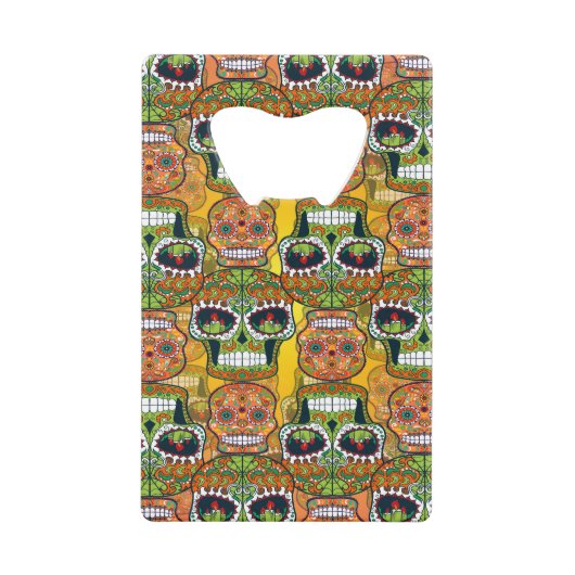 Zuckerschädel Geldbeutel Flaschenöffner (Vorderseite)