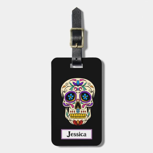 Zuckerschädel Gepäckanhänger (Vorderseite vertikal)