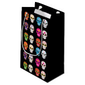 Zuckerschädel-Geschenk-Tasche Kleine Geschenktüte (Rückseite Schrägansicht)