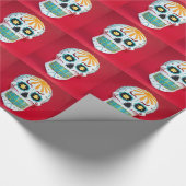 Zuckerschädel Geschenkpapier (Ecke)