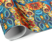 Zuckerschädel Geschenkpapier (Rolleneckpunkt)