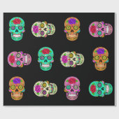 Zuckerschädel Geschenkpapier (Flach)