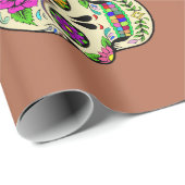 Zuckerschädel Geschenkpapier (Rolleneckpunkt)