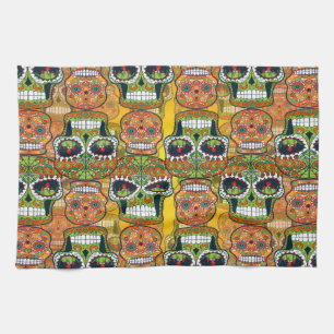 Zuckerschädel Geschirrtuch