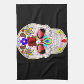 Zuckerschädel Geschirrtuch (Vertikal)