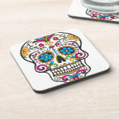 Zuckerschädel Getränkeuntersetzer (Linke Seite)