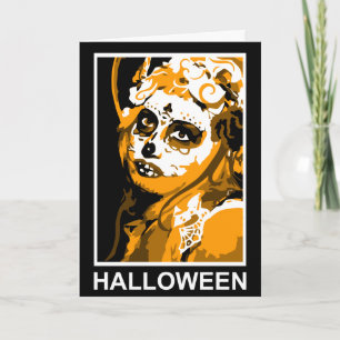 Zuckerschädel Halloween Karte