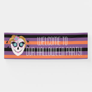 Zuckerschädel-Halloween-Kostenüm Party Banner