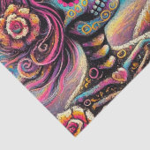 Zuckerschädel in der Liebe Khalk Pastell Decoupage Seidenpapier (Ausschnitt)