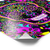 Zuckerschädel in Neon Pink Fotodruck (Ecke)