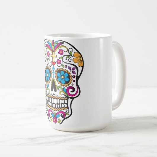 Zuckerschädel Kaffeetasse (VorderseiteRechts)