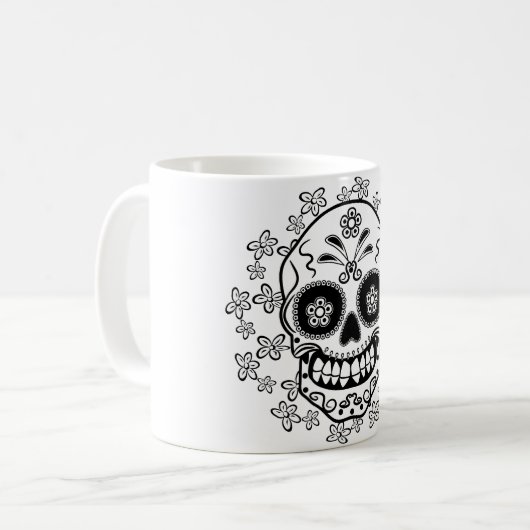 Zuckerschädel Kaffeetasse (Vorderseite Links)