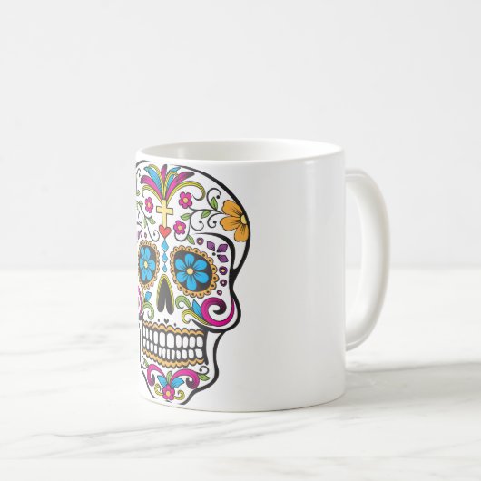 Zuckerschädel Kaffeetasse (VorderseiteRechts)