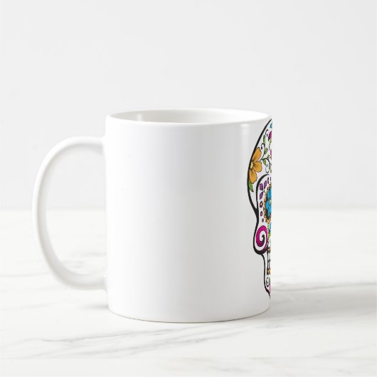 Zuckerschädel Kaffeetasse (Links)