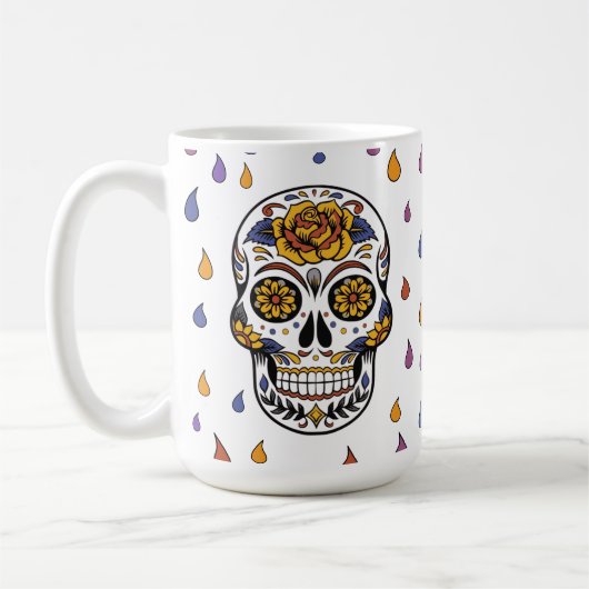 Zuckerschädel Kaffeetasse (Links)