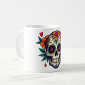 Zuckerschädel Kaffeetasse (Vorderseite Links)