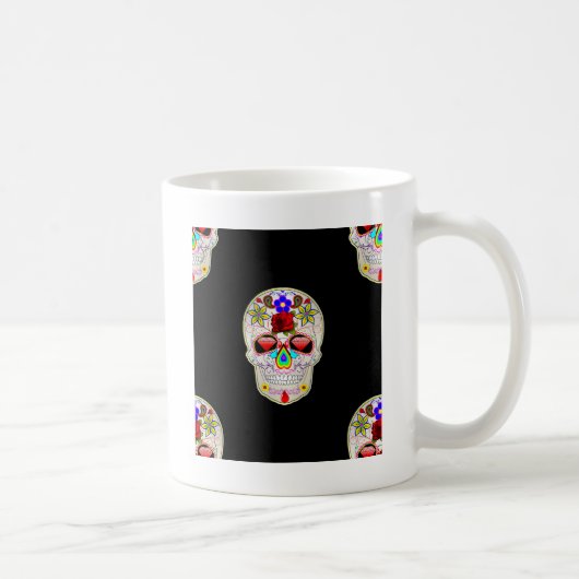Zuckerschädel Kaffeetasse (Rechts)