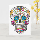 Zuckerschädel Karte (Gelbe Blume)