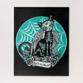 Zuckerschädel-Katze Puzzle (Vertikal)