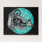 Zuckerschädel-Katze Puzzle (Horizontal)