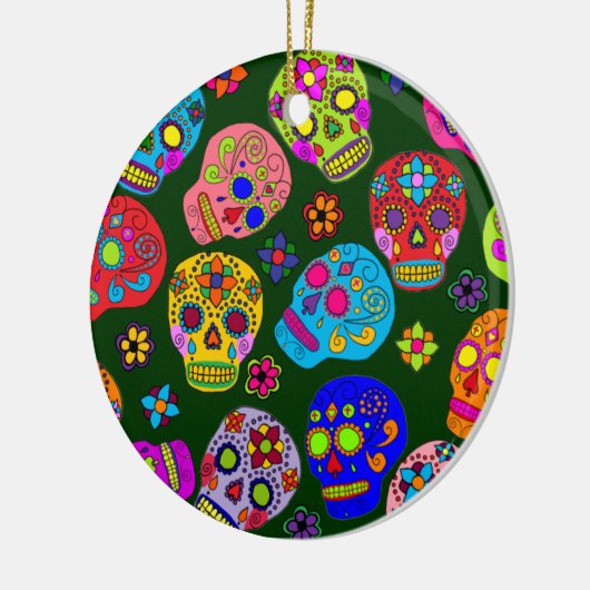 Zuckerschädel Keramikornament (Links)