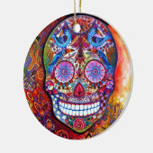 Zuckerschädel Keramikornament (Links)