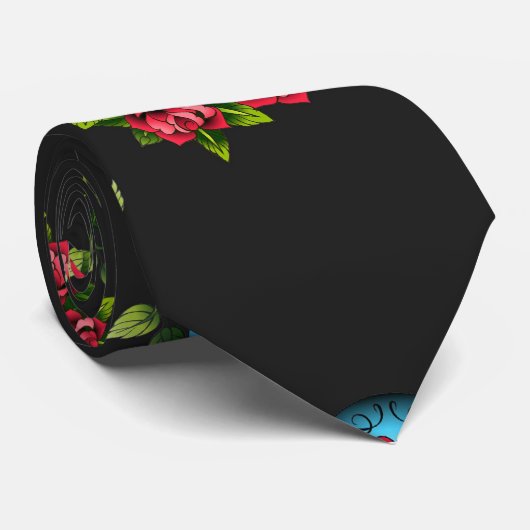 Zuckerschädel Krawatte (Gerollt)