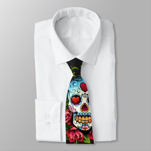 Zuckerschädel Krawatte (Gebunden)