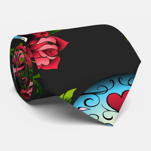 Zuckerschädel Krawatte (Gerollt)