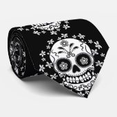 Zuckerschädel Krawatte (Gerollt)